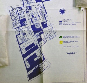 Detail from South Mall Coordinating Committee Map, July 1963. NYS Archives.